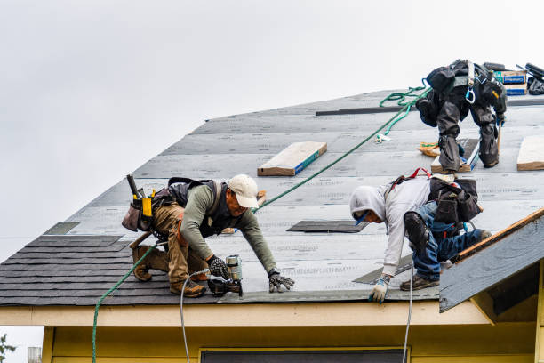 Professional Storm Damage Roof Repair technician working in Highland Falls, NY